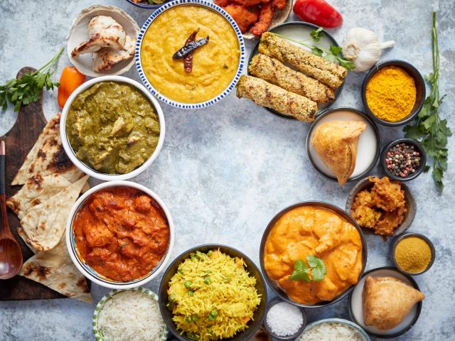 Comida india variada Comida india variada